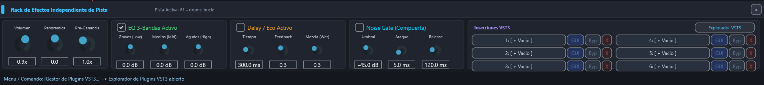 Rack de efectos de audio