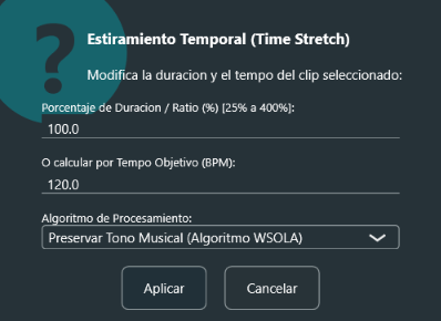 Herramienta de estiramiento de tiempo